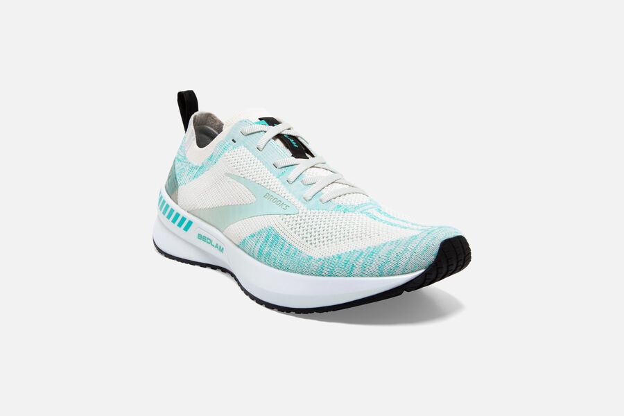 Brooks Bedlam 3 Road Running Shoes Womens White/Turquoise 630194-GRT